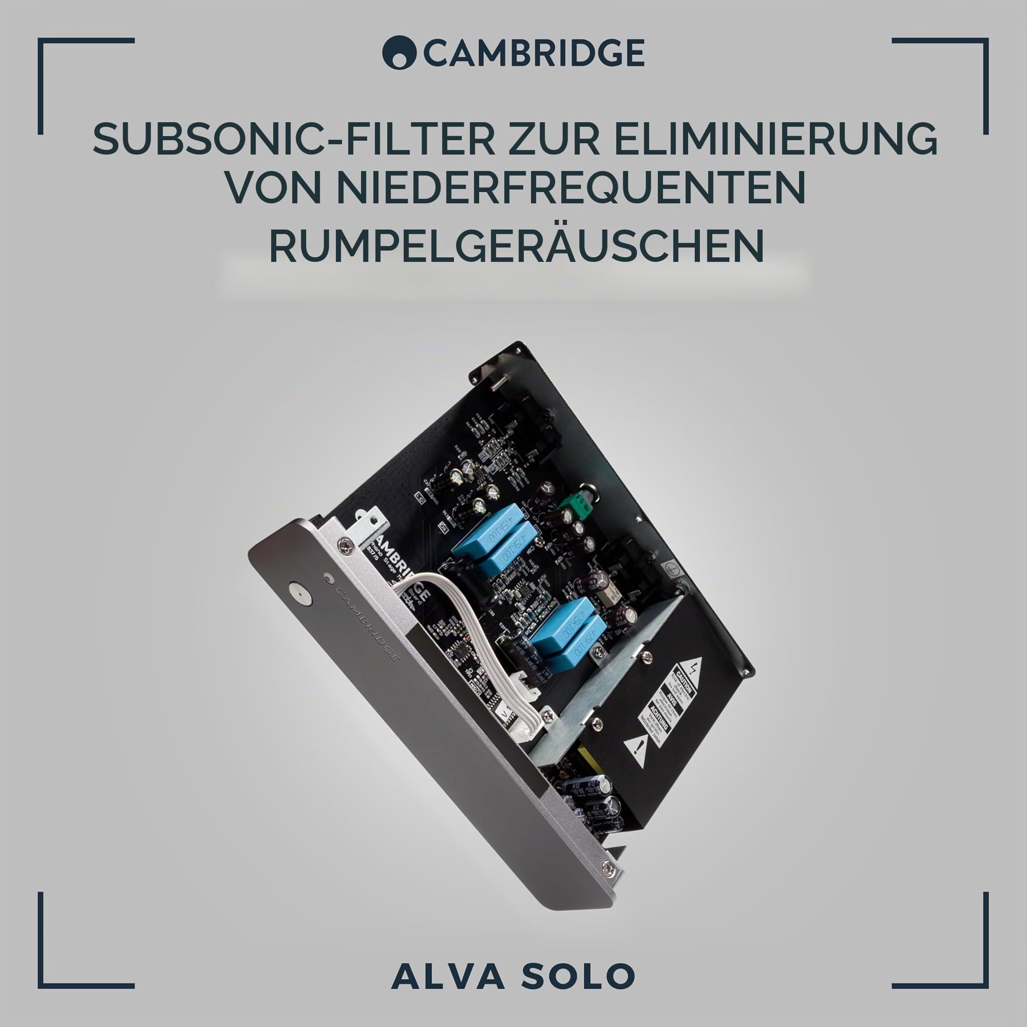 Cambridge Audio Alva Solo – Moving-Magnet-Phono-Vorverstärker, HiFi-Stereo-Vorverstärker für Plattenspieler & Vinyl, rauscharmer Phono-Vorverstärker – Lunar Grey
