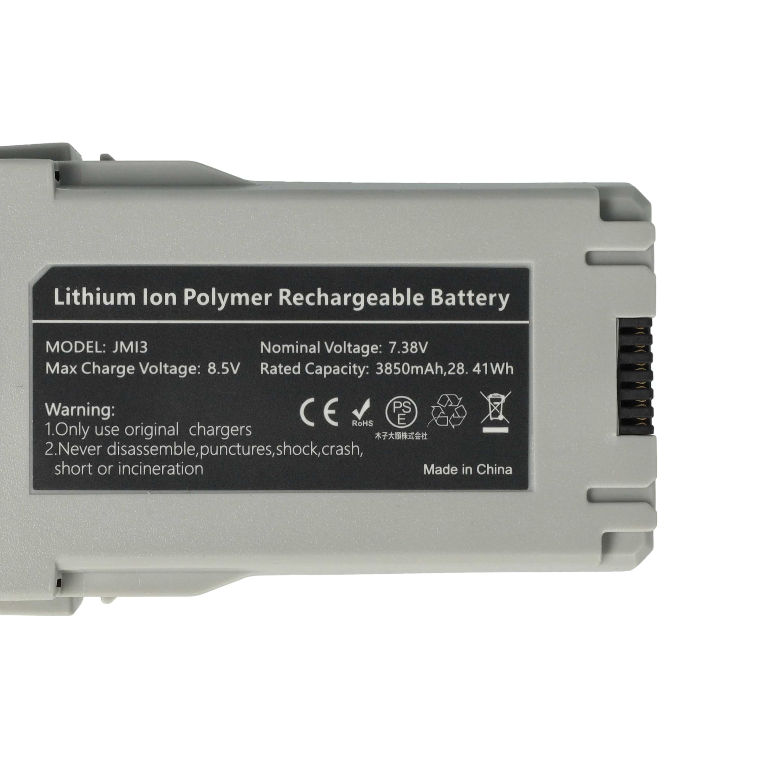 vhbw 2x batteria sostituisce DJI BWX140-2590-7.32, BWX162-2453-7.38 per drone quadricottero multicottero (3850mAh, 7,4V, Li-Poly)