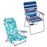 2 Pack Folding Beach Chair for Adults