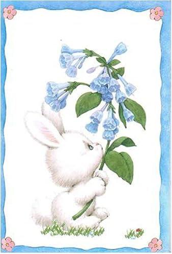 Miniatura 3 de Troqueles de metal con diseño de flores de conejo de Pascua, feliz conejo, lirio, hojas, marco, troqueles de corte, plantillas cortadas para álbumes