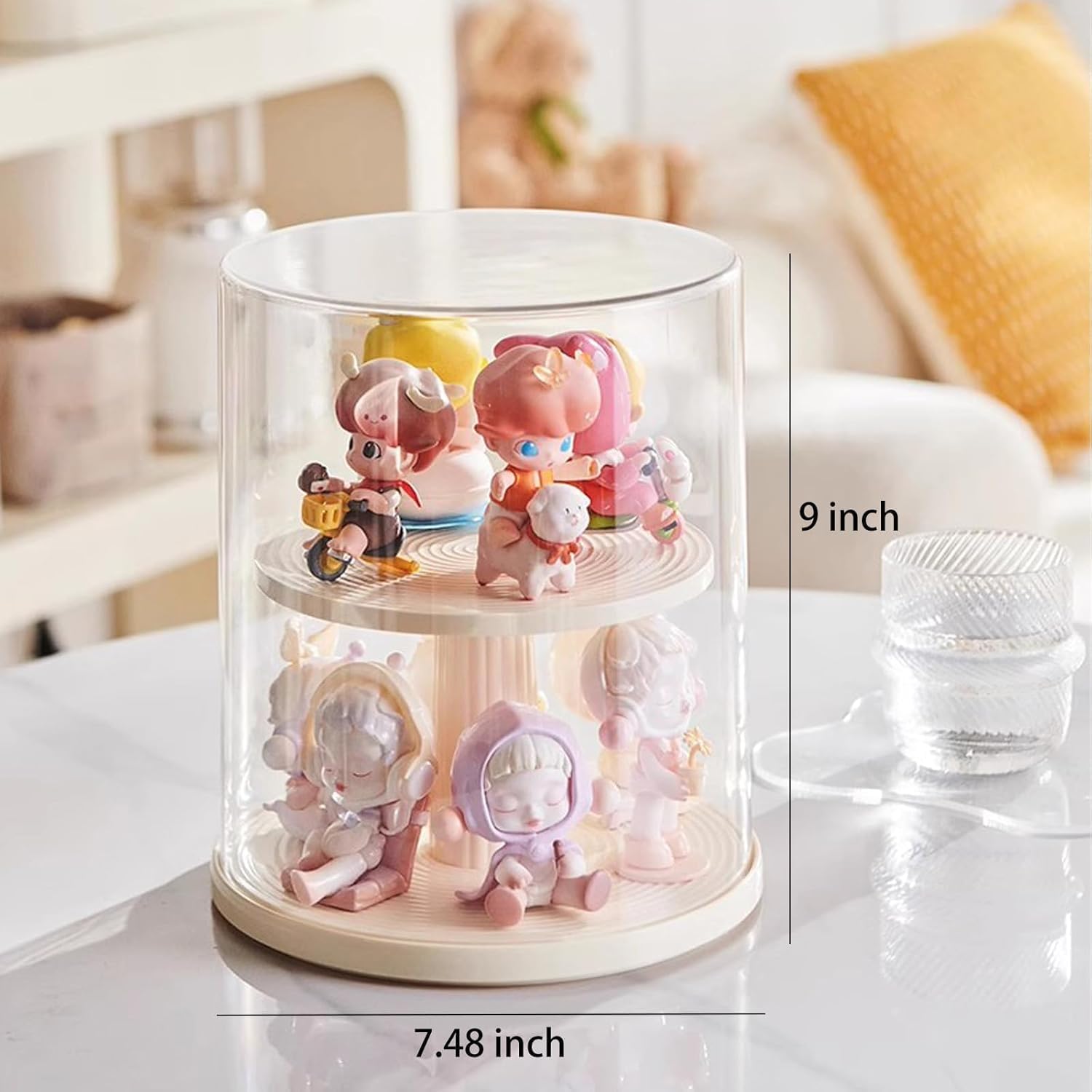 Siyecioa Transparent Acrylic Blind Box Display Cabinet with Dust Cap for Dolls Collectibles, Action Figures, Minifigures - Image 2