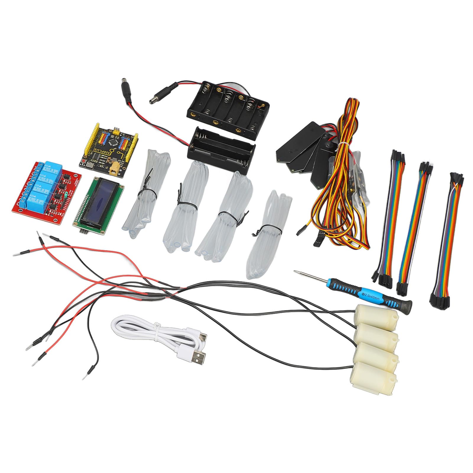 Yosoo Health Gear Kit de Riego Automático, Kit de de Riego Automático ABS de 5 V para Programación Mixta, Juego de Electrónico Completo para Jardín, Oficina, Cuidado de Plantas y Aprendizaje de