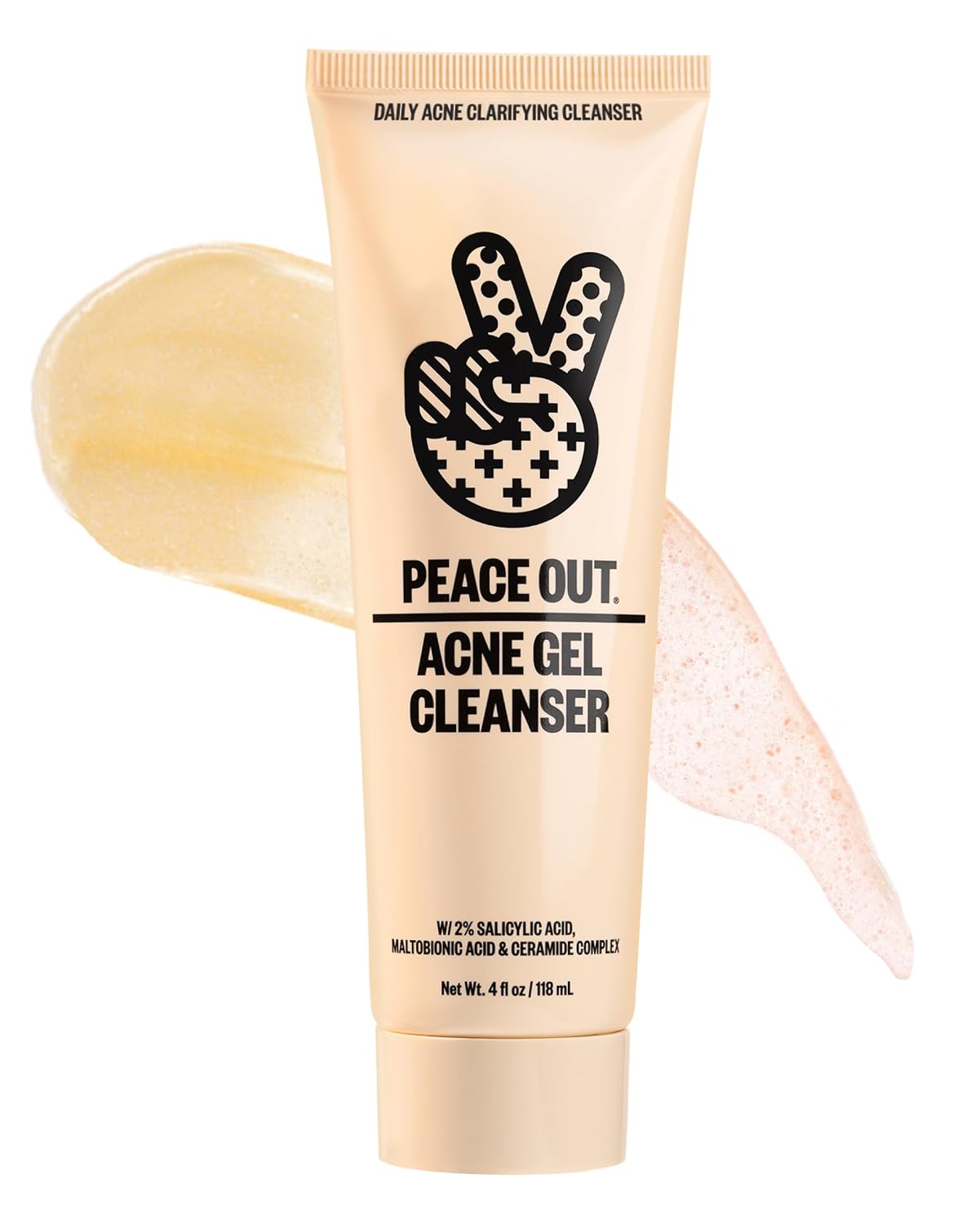 PEACE OUT Acne Gel Cleanser with Salicylic Acid - Daily Face Wash