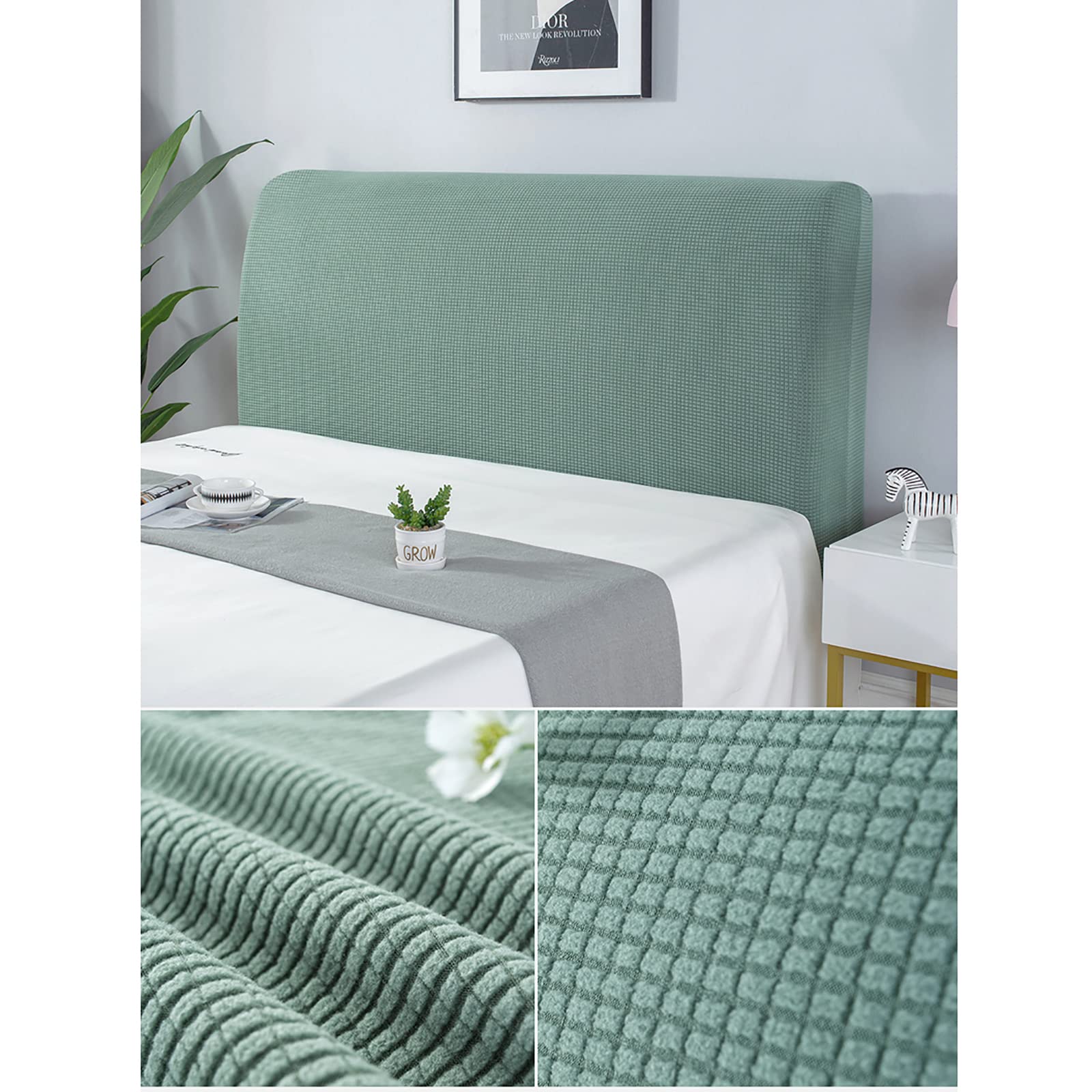 Copritestiera Elastico Per Letto Matrimoniale - Rivestimento Decorativo Lavabile Marrone, Adatto Per Testiere 170-190cm