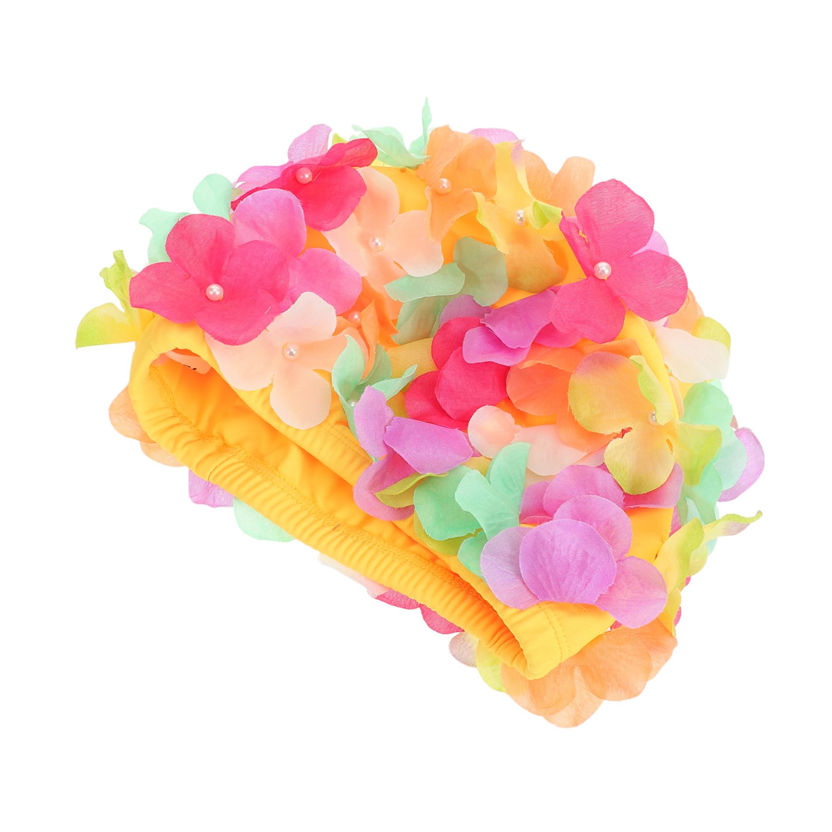 iplusmile Bonnet de Natation Fleurs Élastique pour Chapeau de Bain Confortable Respirant pour Cheveux Longs Protection Capillaire Lors de Natation du Spa