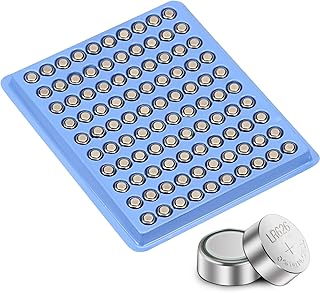 100 Pack LR626 Watch Batteries, AG4 Alkaline AG Button Cell Batteries, 1.5V Button Battery, LR66 Battery, SR626 377A 377 177 AG4 Coin Battery, Cell Battery for Watches, Toys, Calculators