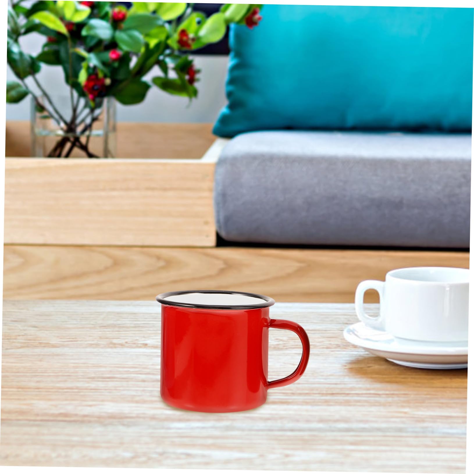 INOOMP 4stücke Emaillebecher Camping-trinkbecher Kaffeebecher Wasserbecher Robust und Langlebig für Outdoor und Haushaltgebrauch