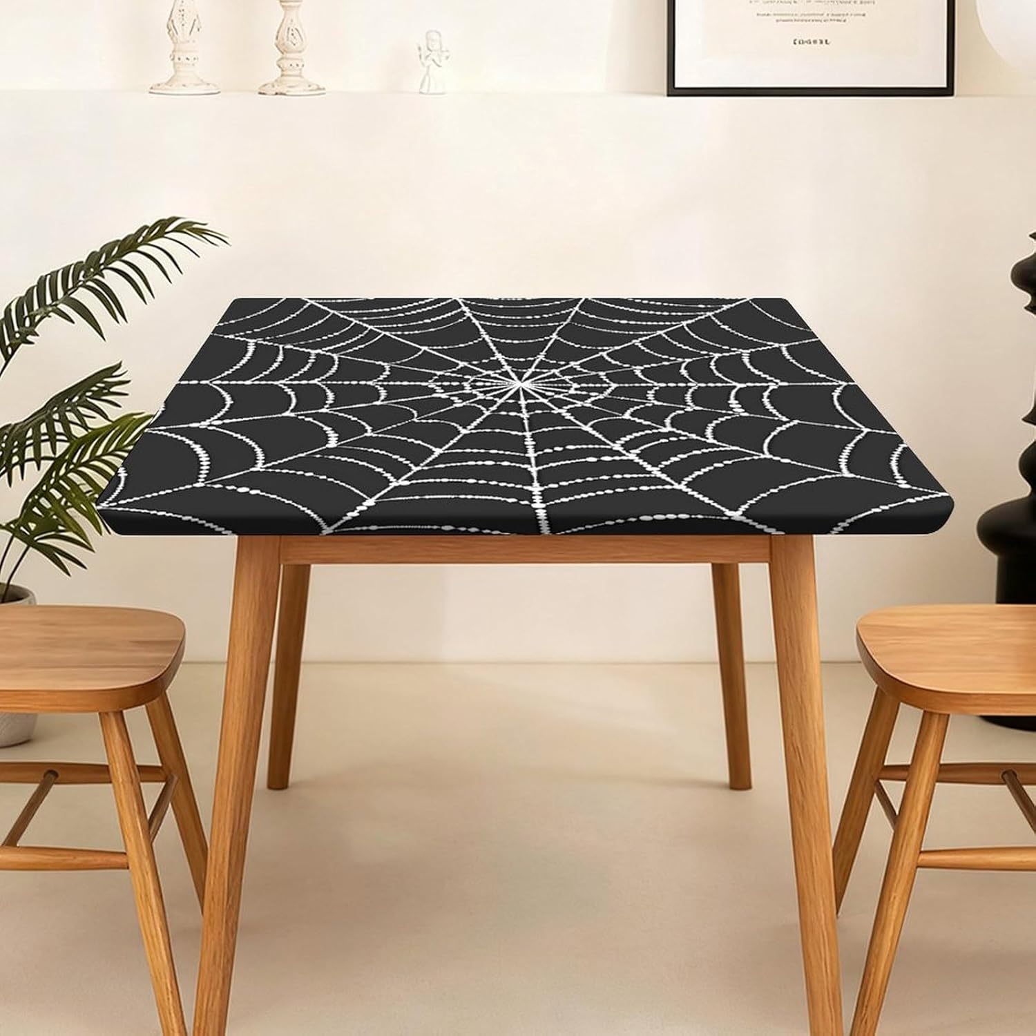 Goth Spider Web Square Tablecloth Print Table Cloths Table Cover Wedding Party Holiday Decor