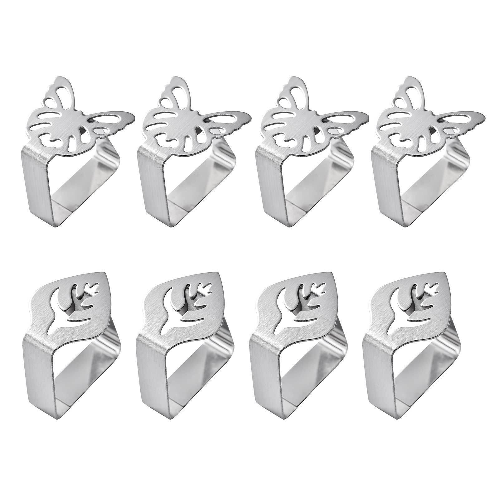 Rumtut Tablecloth Clips, 8 Pack Stainless Steel Tablecloth Clamp Table Cloth Holders for Party Picnics Outdoor