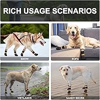 Vista 14 de BEAUTYZOO Calcetines antideslizantes para perros, zapatos para perros para pavimento caliente/frío, nieve y días de lluvia, botines de agarre