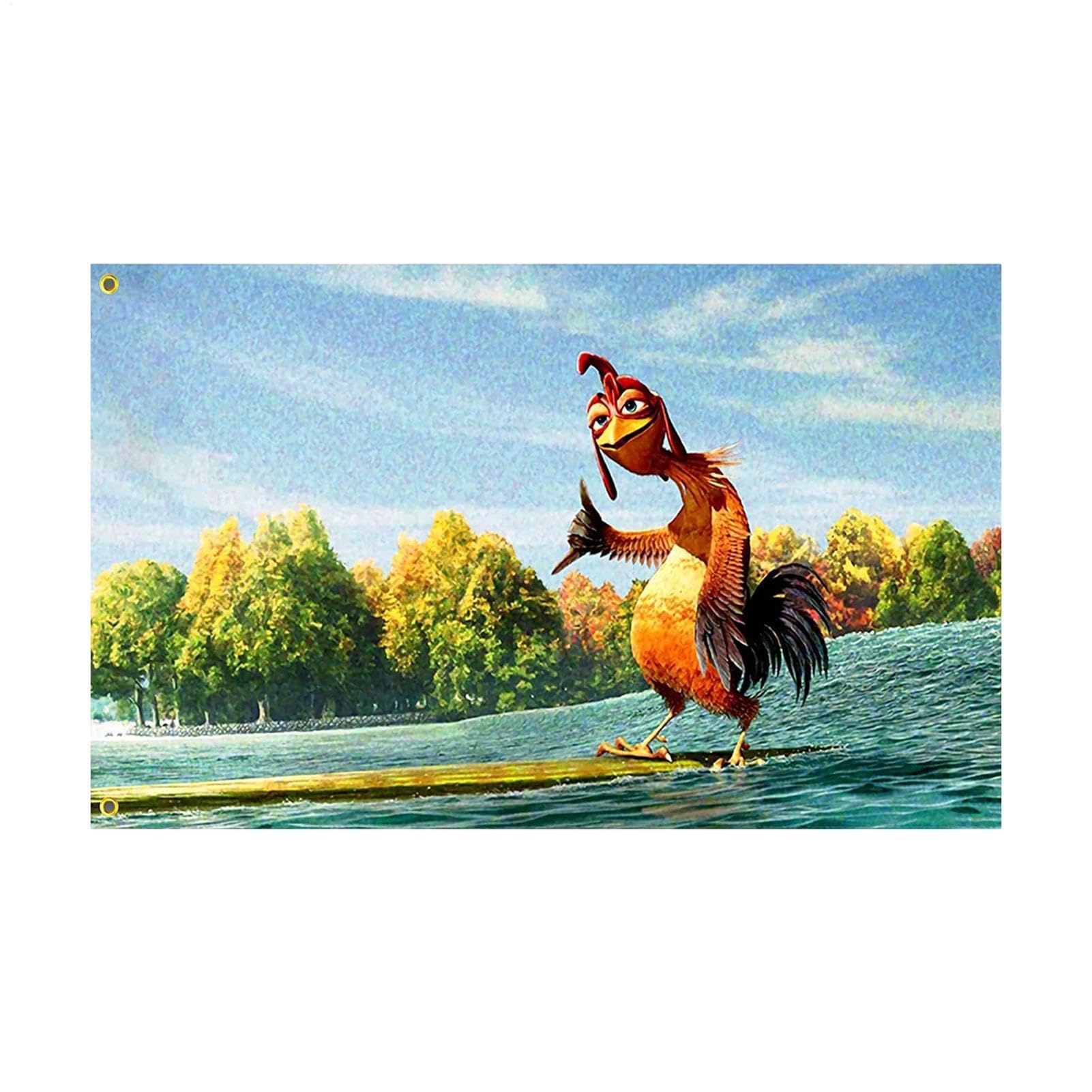 Chicken Joe Surfs Up Garden Flag Double Stitched Double Sided Decorative