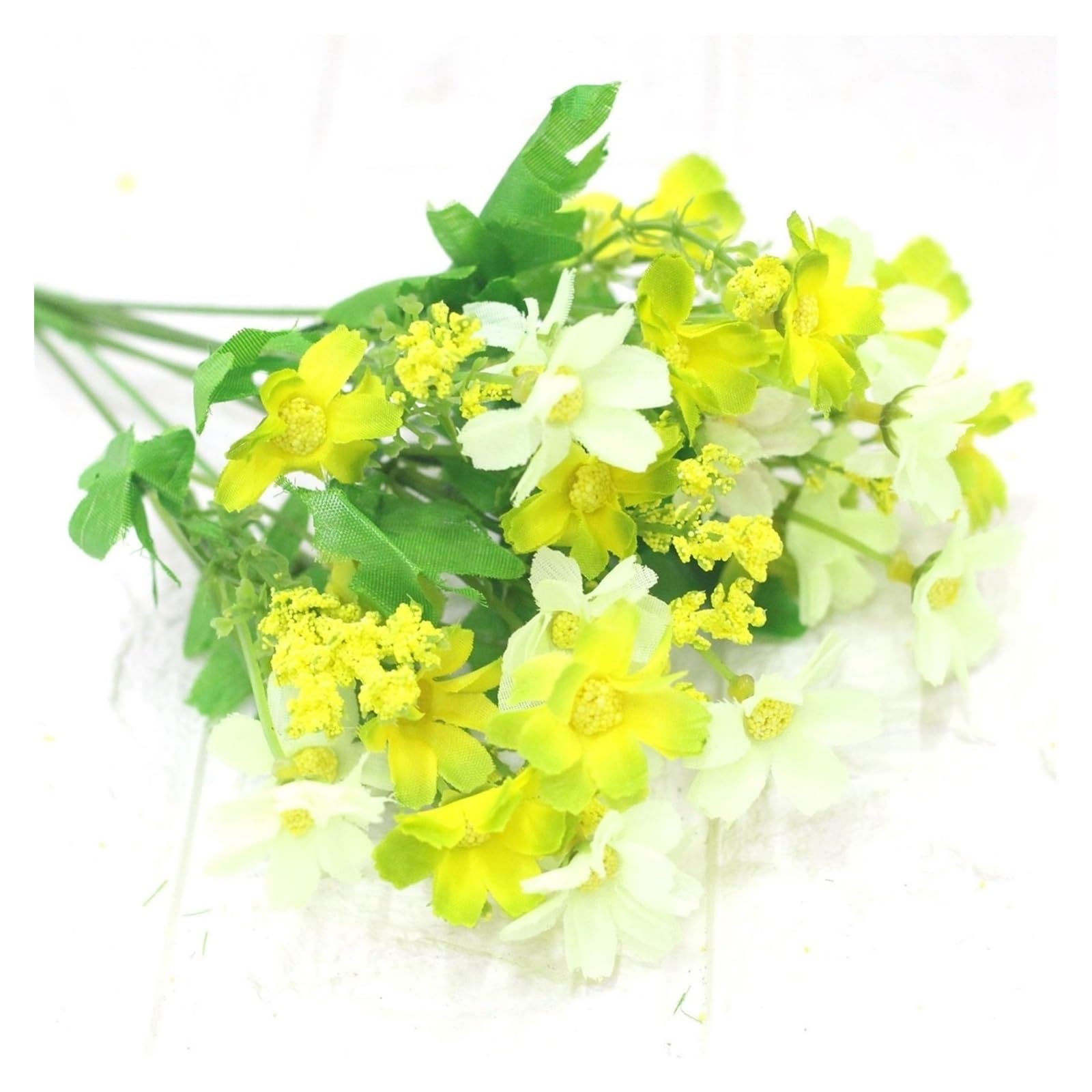 Hhmmei2024-23 Faux Flowers with Vase ﻿ Artificial Gerbera Daisy Flower Bouquet for Home Garden Decoration DIY Wedding Arches Wall Bridal Artificial Flowers(I)