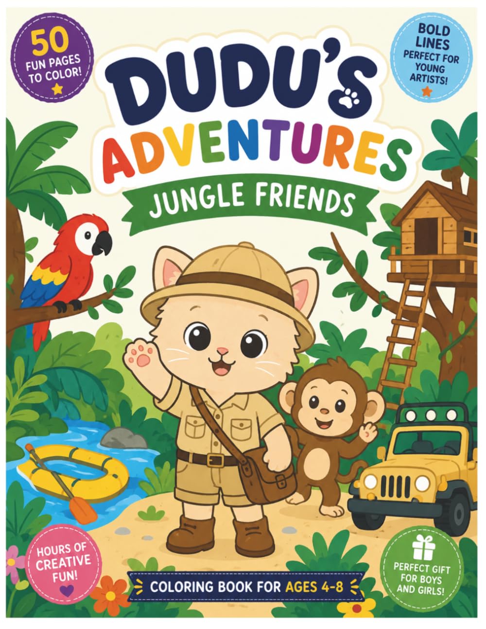 Dudu's Adventures Coloring Book: Jungle Friends