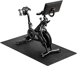 tapete de bicicleta pelotão | Tapete de bicicleta ergométrica/tapete de esteira de 6 mm, 30" x 72" para pisos de madeira ou carpete, tapete de equipamento de exercício antiderrapante