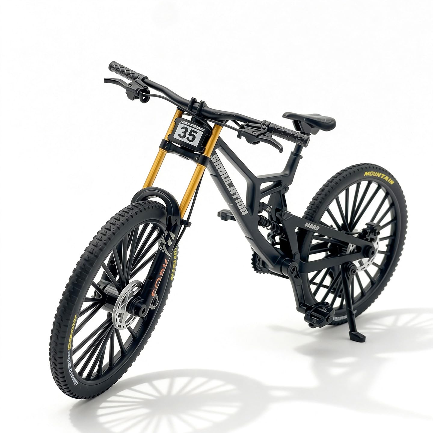Generisch Universal Finger Bicycle Model, 1:10 Mountain Bike Model Toy, Finger Mountain Bike Model Decoration, Miniature Finger Bike, Mini Bending Bicycle Model