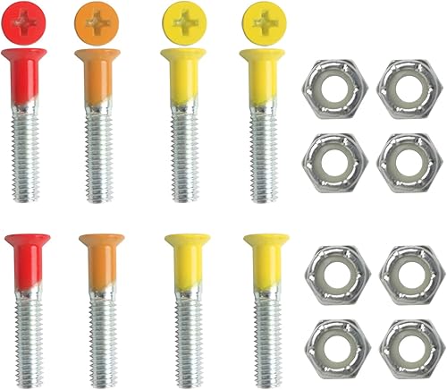 Vista 11 de Dimebag Hardware Montaje Monopatín Tuercas y Pernos 1" Phillips - Monopatín Truck Hardware - Muchos Colores Púrpura