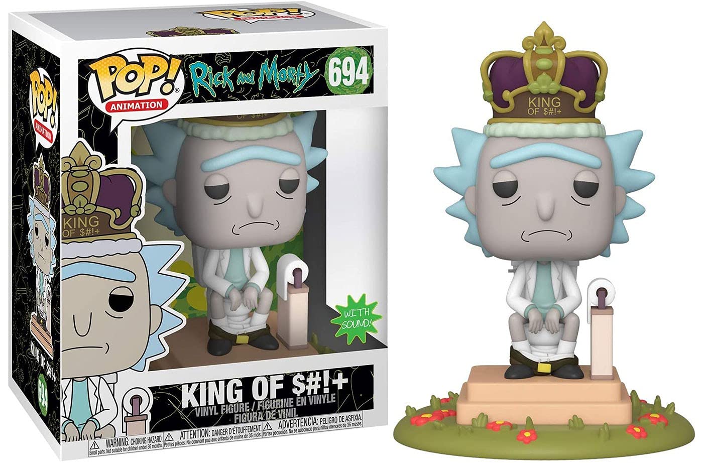 Amazon.com: Funko Pop! Deluxe: Rick and Morty - King of $#!+ with