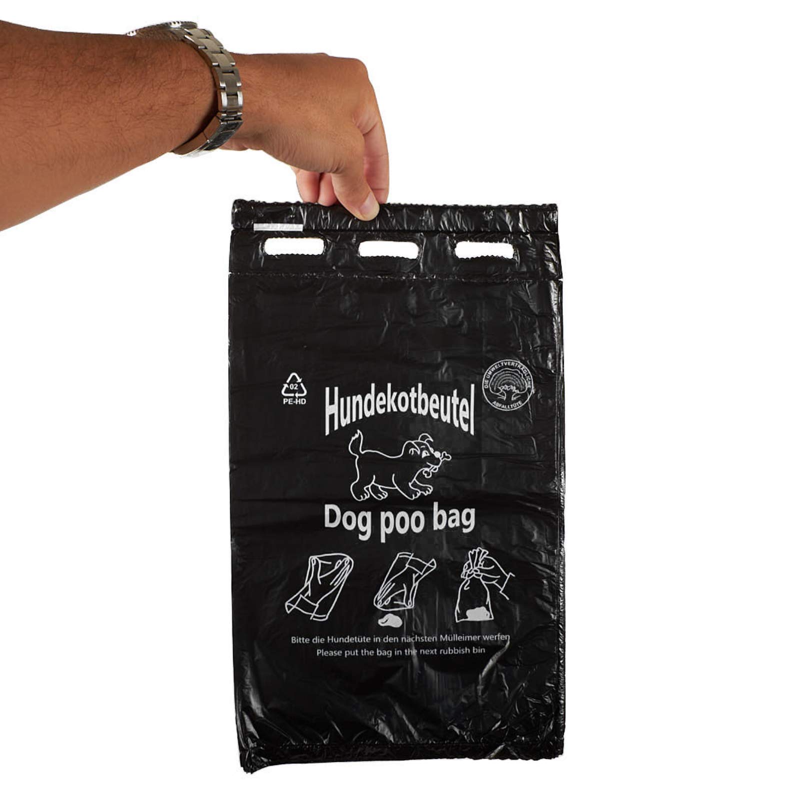 Midori Sacs à déjections Canines, 6000 pièces | Étanche et emballé en 100 pièces | Respectueux de l'environnement, 100% Recyclable