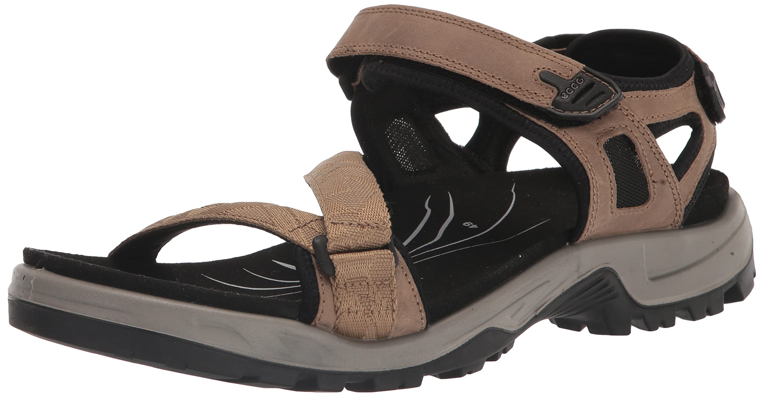 ECCO Men's Yucatan Coast Sport Sandal, Nutmeg Brown Nubuck, 9/9.5 UK