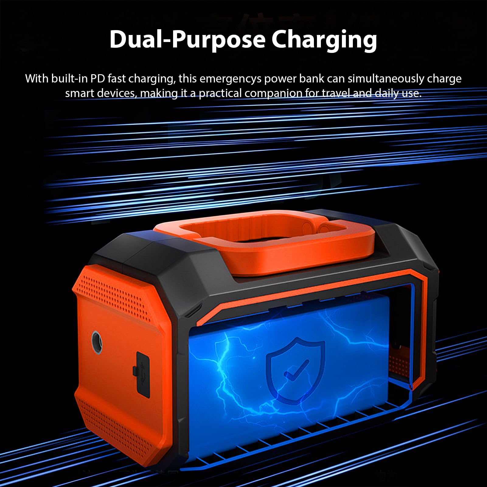 Gonfiatore di Pneumatici Portatile con Avviatore di Batteria 10000MAH per Conducenti Auto Camion Moto Avvia Motori Benzina Fino 6.0l e Fino 3.0l per Emergenze