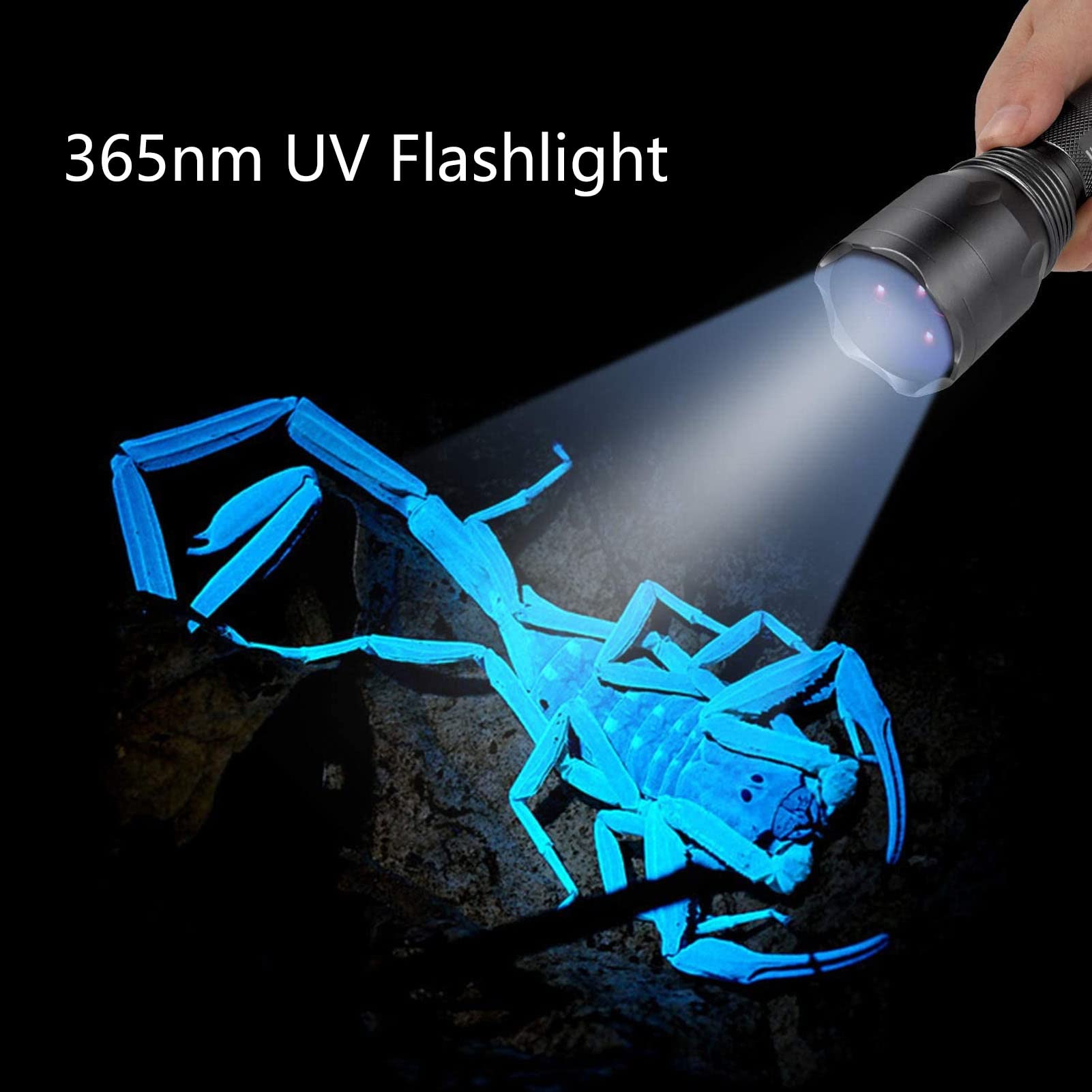 Torcia UV 365nm Ricaricabile - Per Urina Animali E Resina - Foto 7