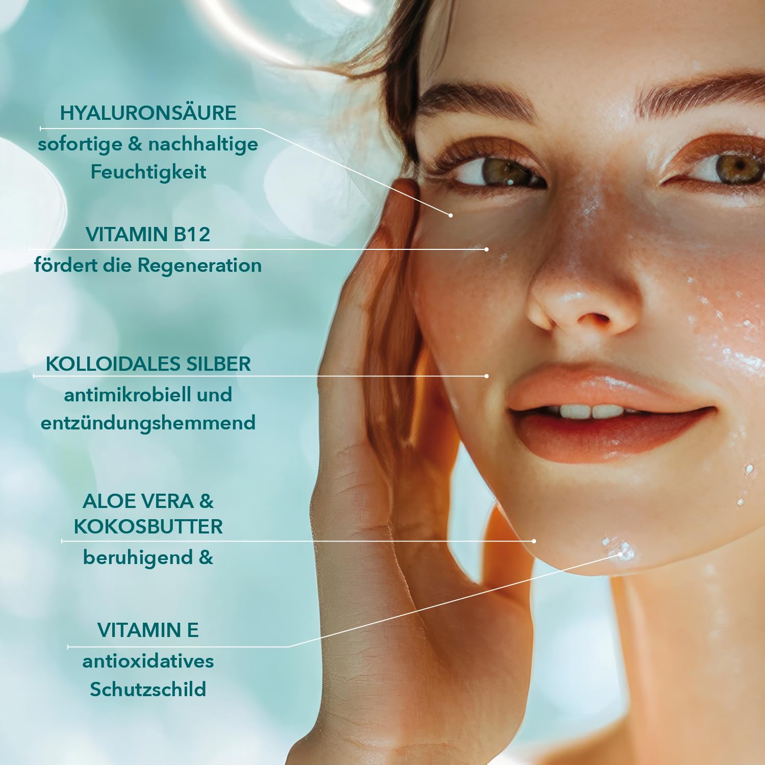 SK Naturkosmetik KRAFT Hyaluron Serum – 3-fach Hyaluronsäure Serum mit Vitamin B12, Aloe Vera & Vitamin E | Anti-Aging Naturkosmetik, feuchtigkeitsspendend, regenerierend, bei Rosacea