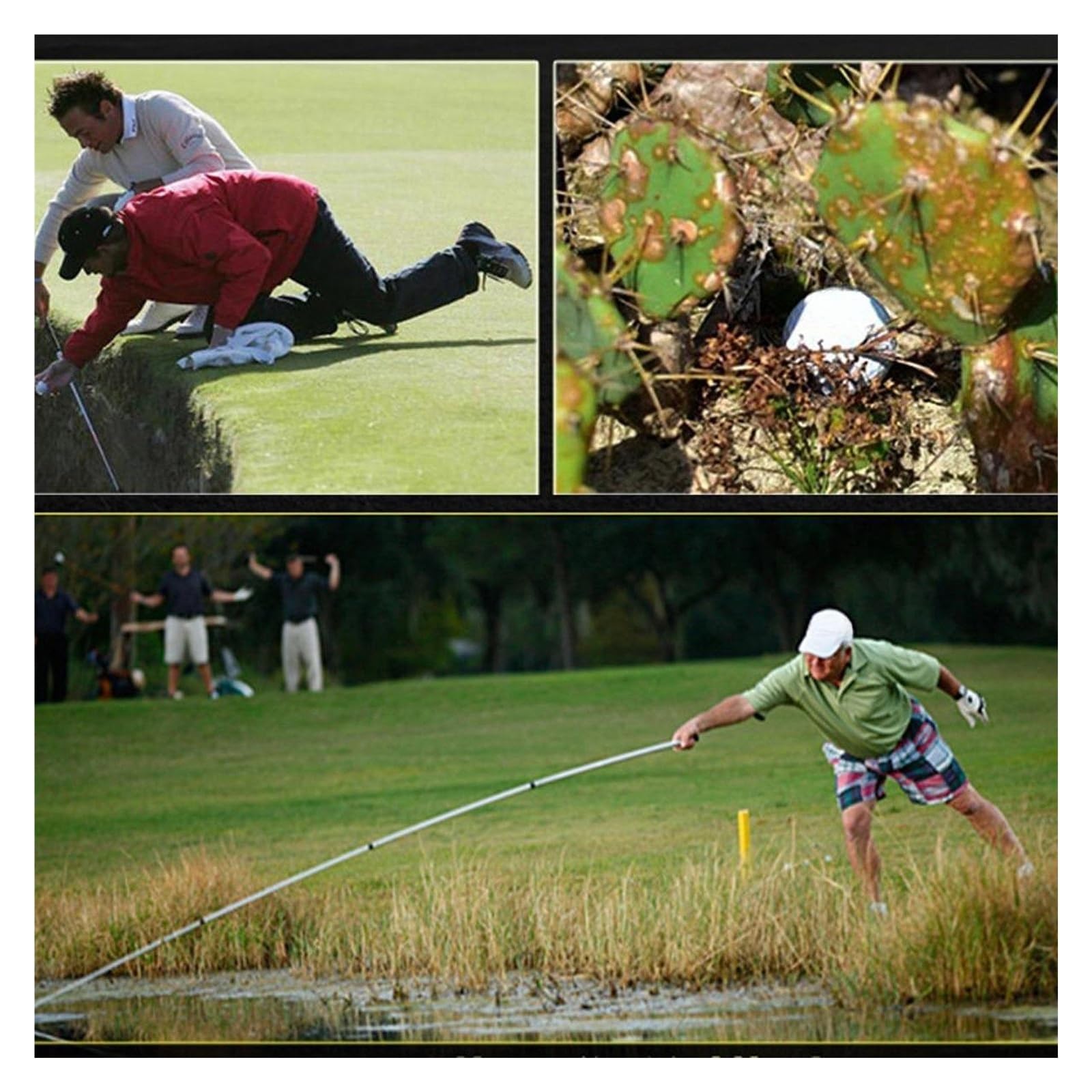 Einziehbare Golfball-Pickerschaufel, tragbares Retriever-Golfzubehör aus Edelstahl for eine effiziente Sammlung
