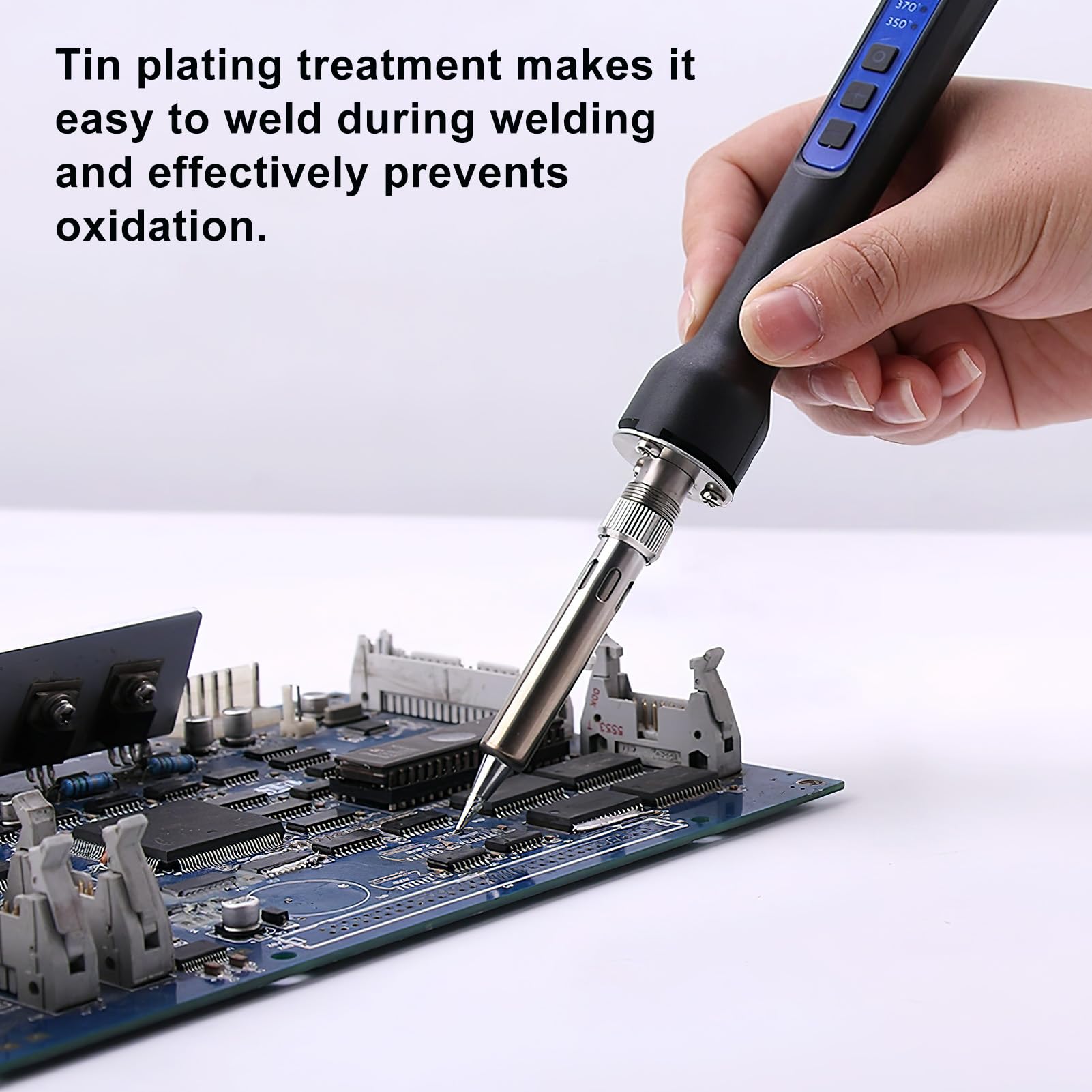 10 Pezzi Punte per Saldatore Senza Piombo,Saldatore Soldering Tips Set,Punta per Saldatore, Modelli Vari per Saldatura di Precisione,Compatibili con Stazioni di Saldatura,Incluso Manicotto Protettivo
