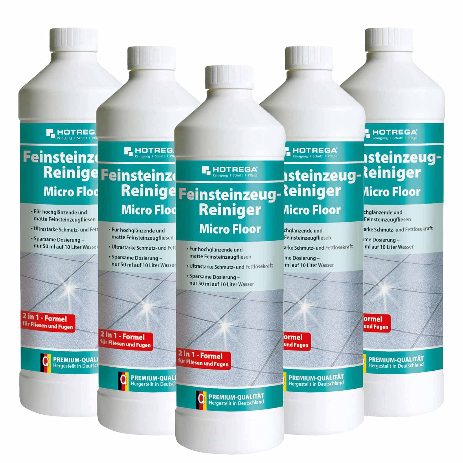 HOTREGA Feinsteinzeug-Reiniger 5L Konzentrat | Fliesenreiniger Micro Floor