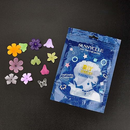 Miniatura 98 de SUNNYCLUE 1 caja de 10 pares de dijes acrílicos de flores florales 3D, kit de fabricación de aretes de lirio de cala para hacer joyas, iniciadores