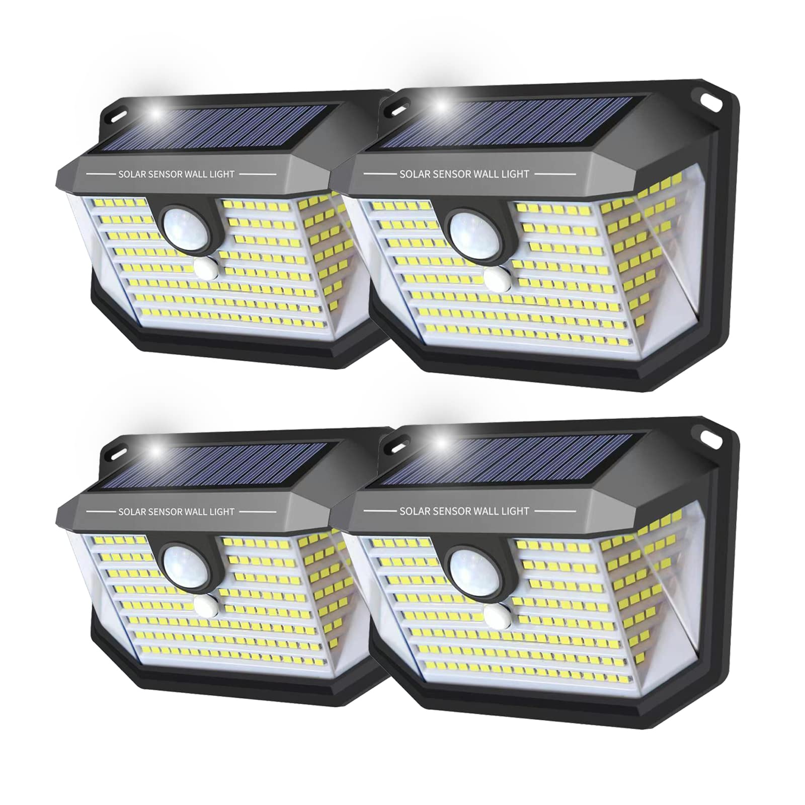 Zonnelamp voor buiten, 4 stuks/3 modi, 188 leds, voor buiten