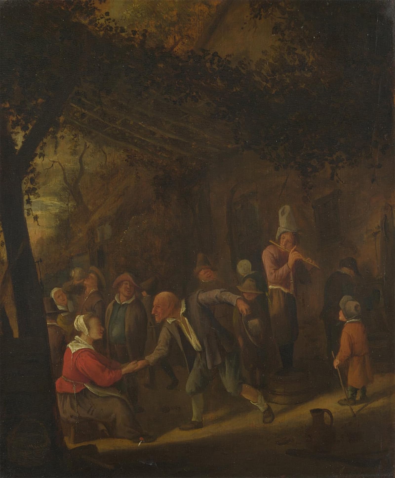 POSTERIIk Vintage Print Pop Art Landscape Artwork Peasants Merry making Outside an Inn by Jan Havickszoon Steen Art Prints for Office Home Decor 60x90cm