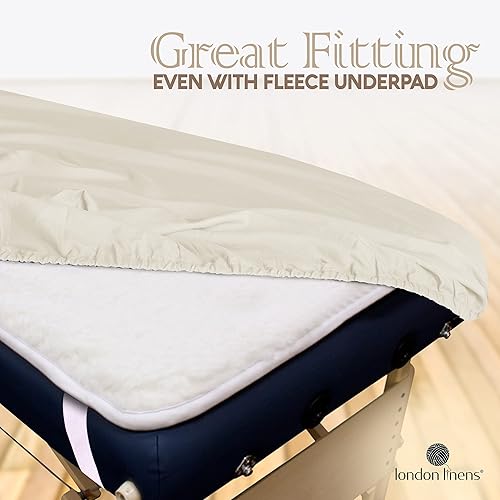 Miniatura 5 de London Linens Juego de sábanas de microfibra suave para mesa de masaje, 3 piezas, incluye funda de mesa de masaje, sábana bajera de masaje y funda