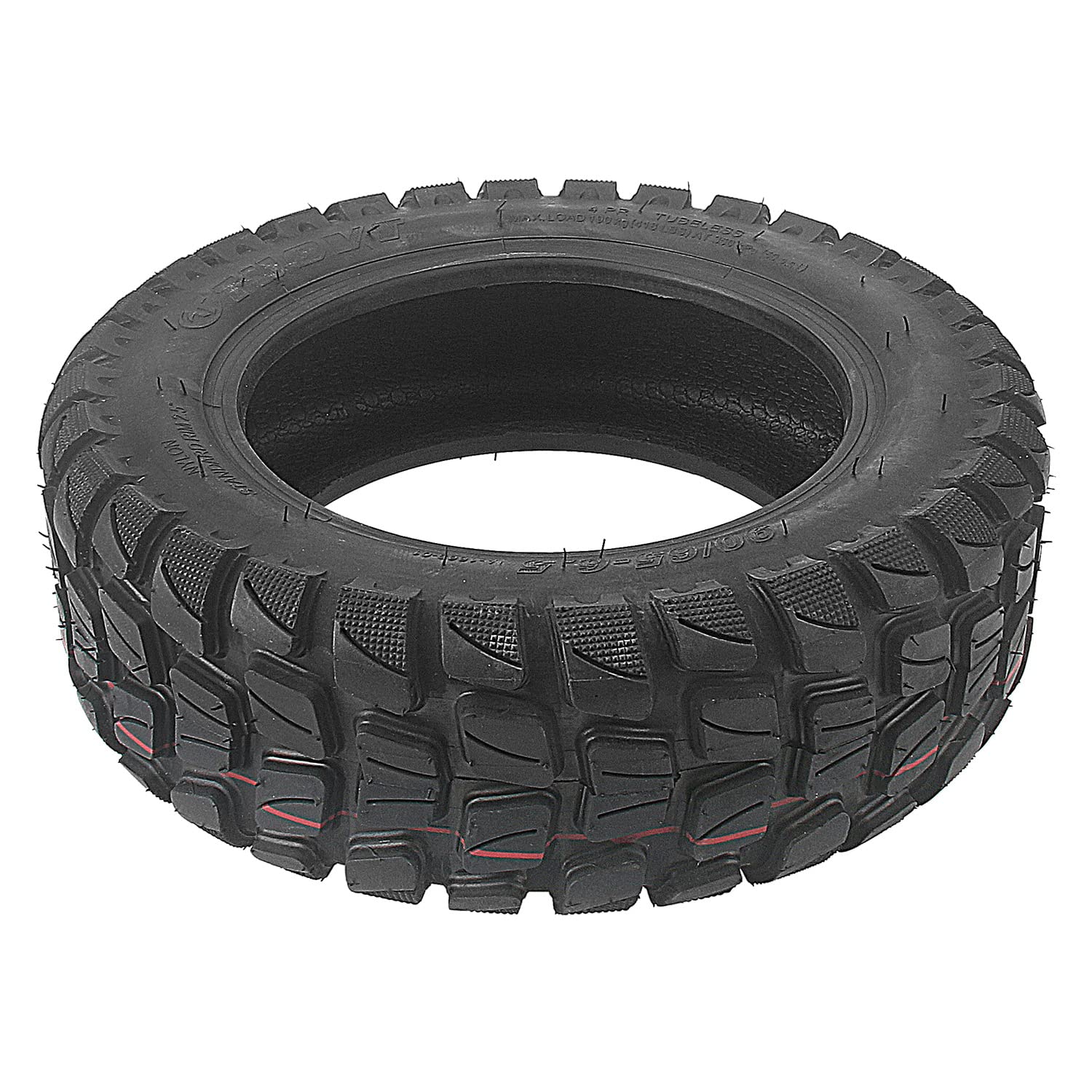 90/65-6.5 Offroad-Tubeless Pneus 11 Pouces Pneu Gonflable pour Kukirin G4/Zero 11X/Speedual Plus/Dualtron Ultra/Kaabo Trottinette électrique Pneus à Vide épaissi Résistant à l'usure (1 Pièce)