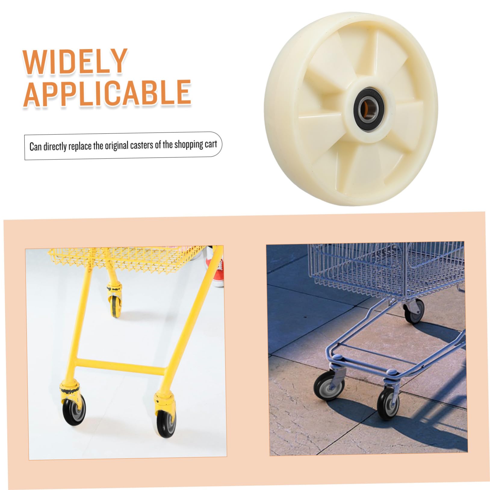 Auslaufrollen für Hubwagen aus Nylon 200x50 Mm mit 47mm Achse und Kugellager für Lager und Logistikzentren Inklusive Drehfunktion und Sanfter Rotation
