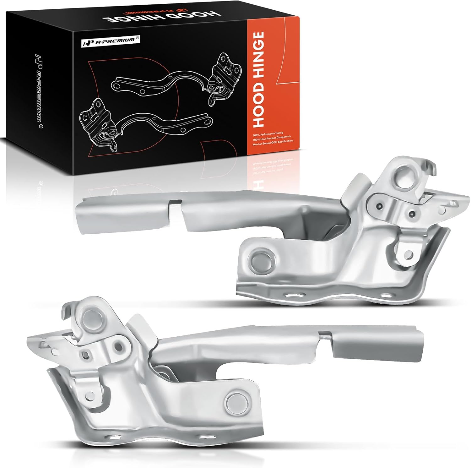 A-Premium Driver and Passenger Hood Hinges Compatible with Lexus IS200t 2016-2017, IS250 2014-2015, IS300 2016-2020, IS350 2014-2020, Set of 2 Front Left and Right Side Hood Hinges