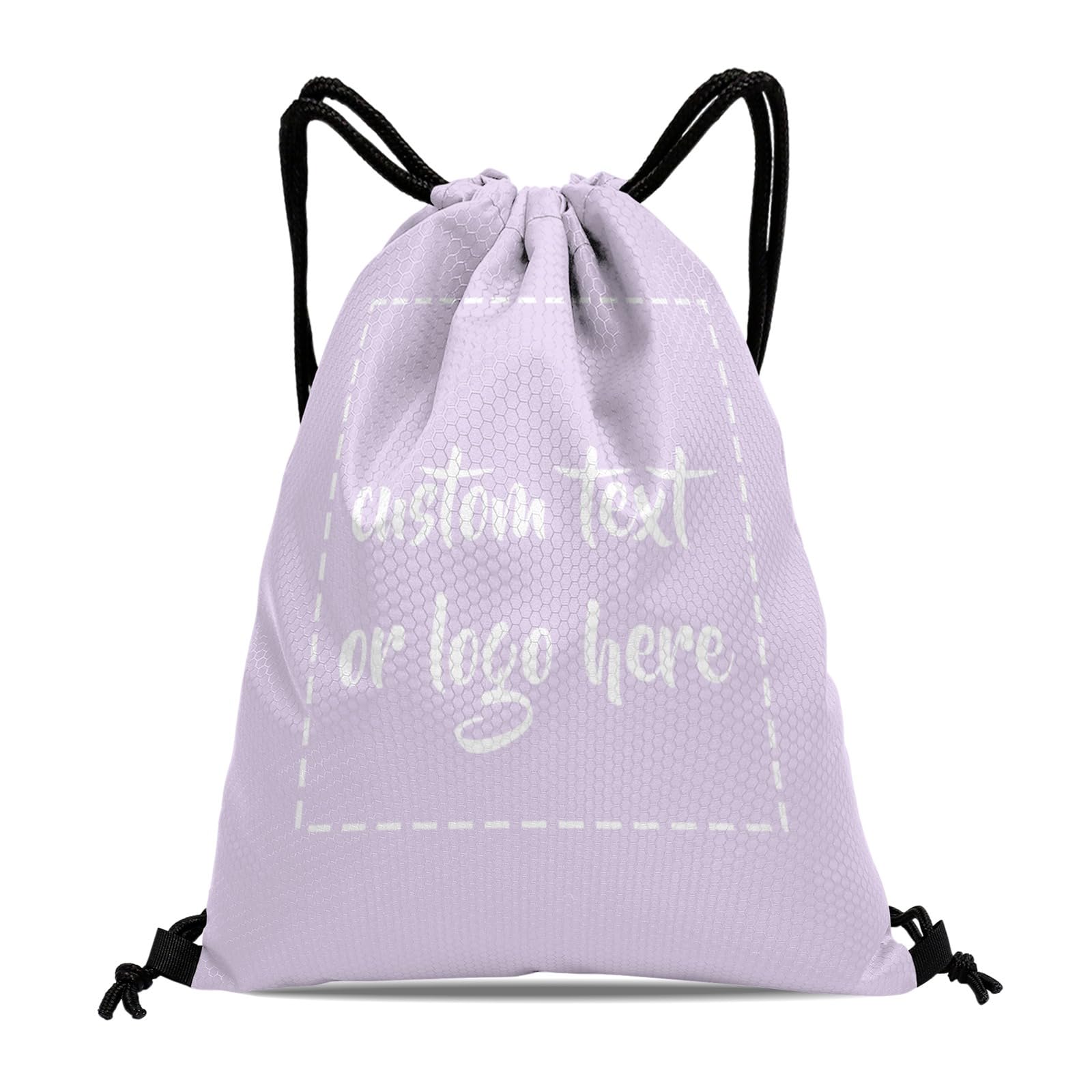 Custom Drawstring Bags with Logo Name Text Oxford Cloth Personalized Drawstring Backpack Waterpoof Customized Drawstring Pockets Cinch Sack for Gym, Outdoor, Indoor, Sports, 1 Pack