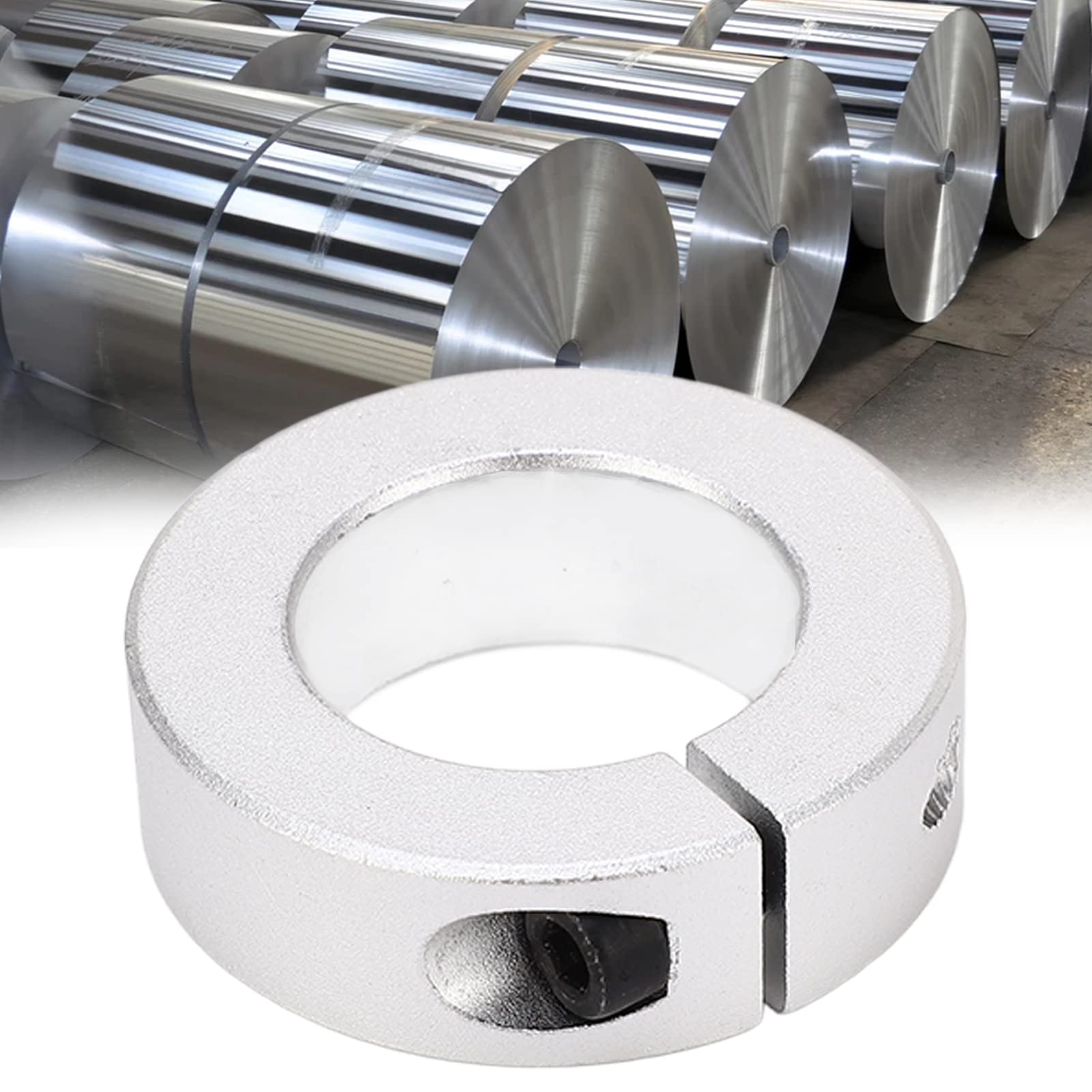 Natudeco 4Pcs Set Shaft Collar Aluminum Alloy Clamping Collar Lightweight Bearing clamp for Secure Fastening for Equipment