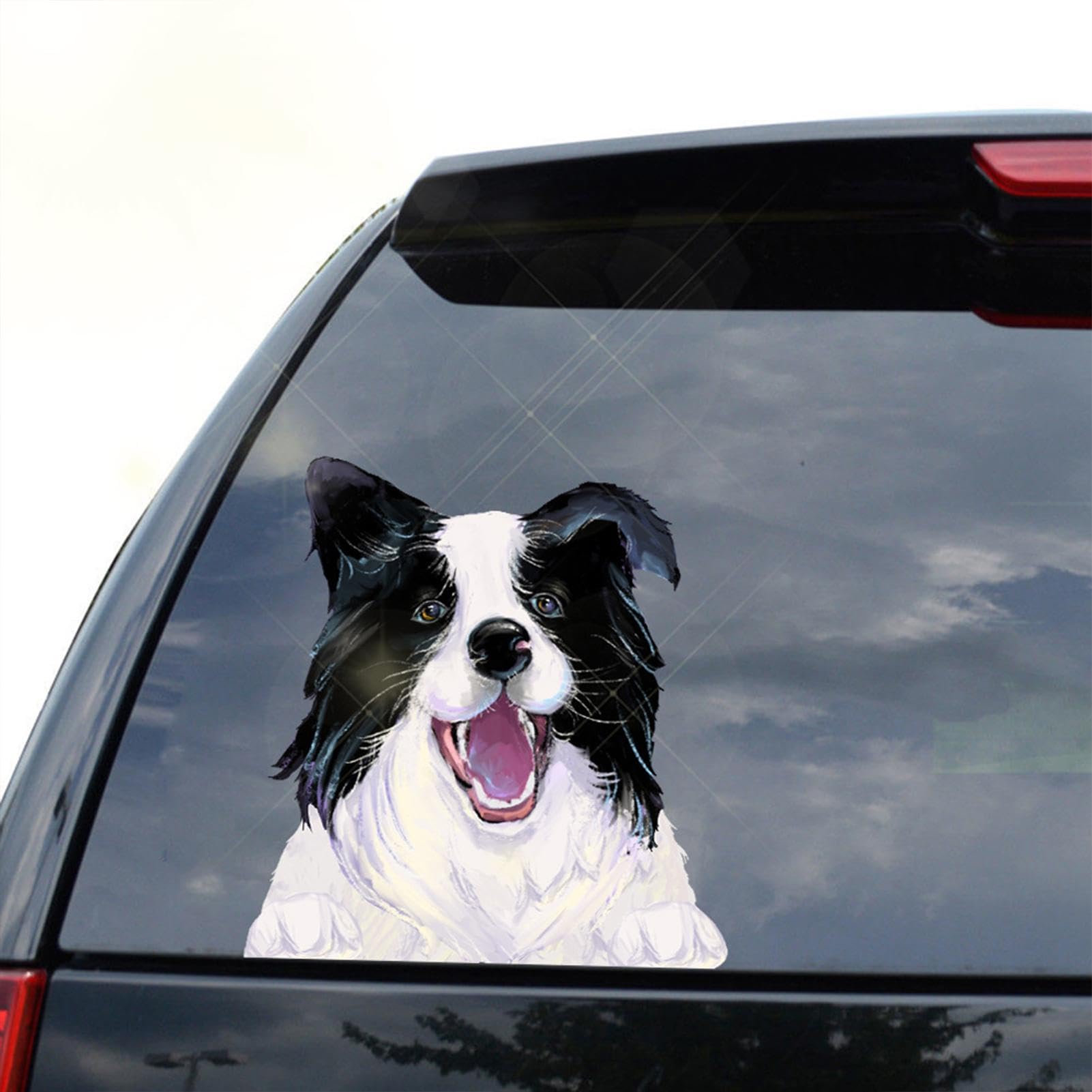 Adesivi Auto Riflettenti Bianchi Con Cane E Coda Mobile Per Tergicristallo Posteriore - Divertente Effetto Animato, Impermeabile, 21x33 Cm