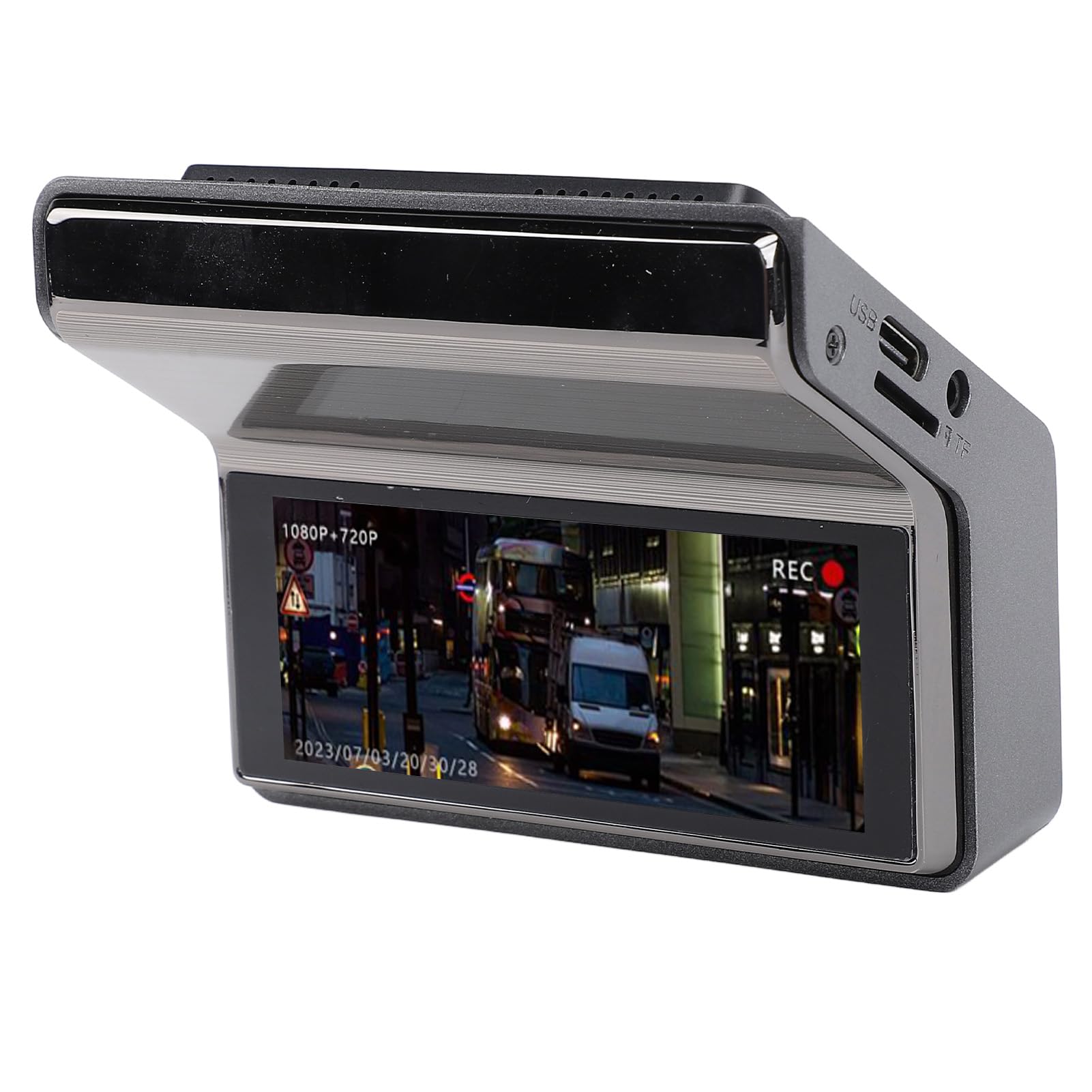 Grabación en Bucle de Visión Nocturna de Cámara de Salpicadero de Coche con Pantalla Táctil de Levas de Tablero Traseras Delanteras 1080P