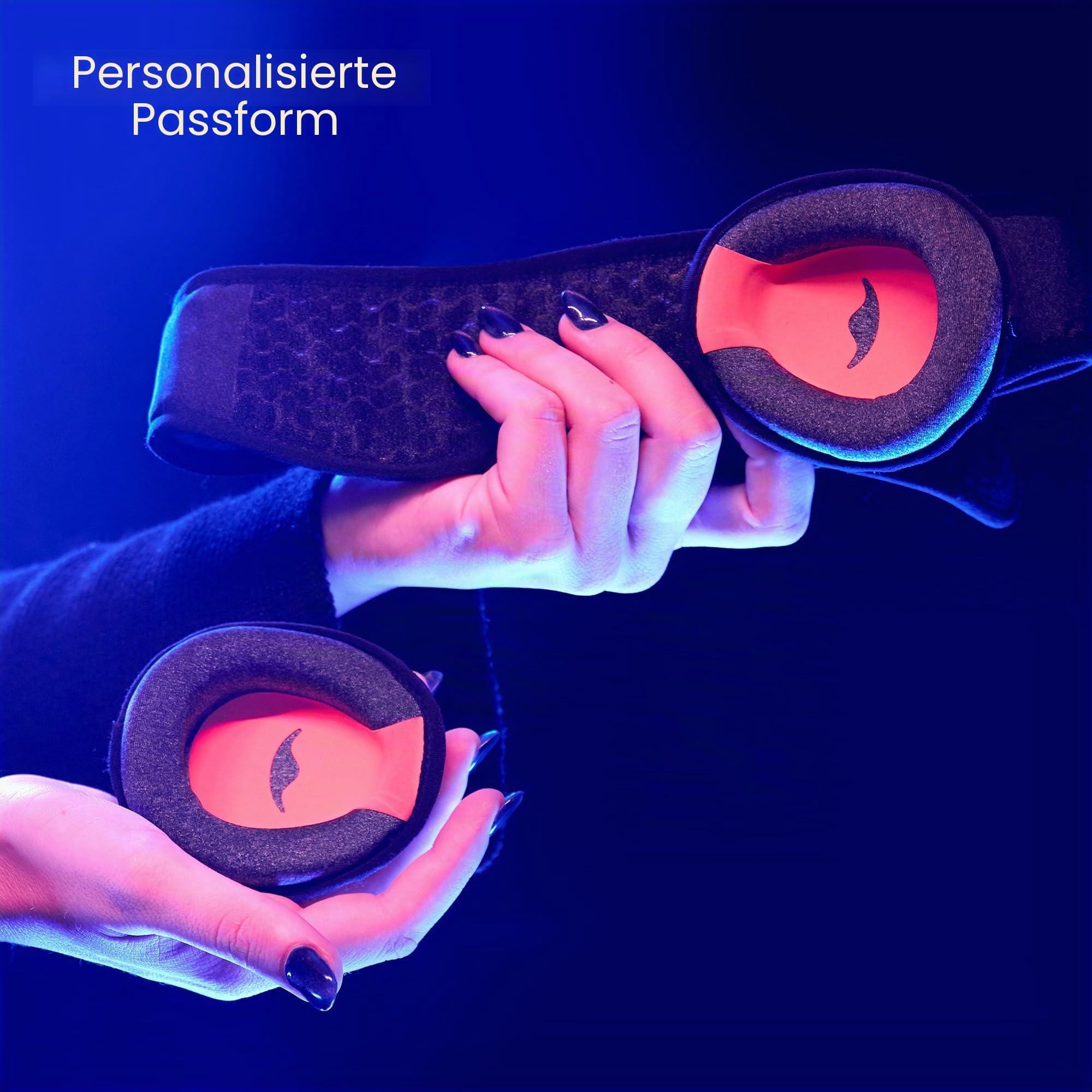 Manta Pro Schlafmaske – 100 % lichtblockierende Schlafmaske für Seitenschläfer, atmungsaktiv und bequem für Schlaf, Reisen, Nickerchen und Schichtarbeit
