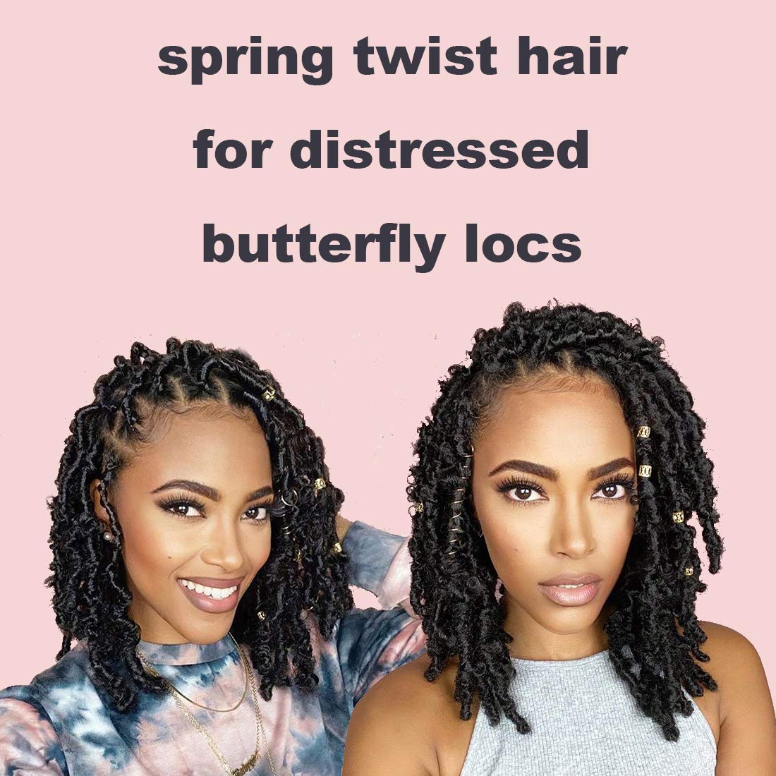 4 Packs Spring Twist Hair 8 Inches Water Wave Crochet Hair for