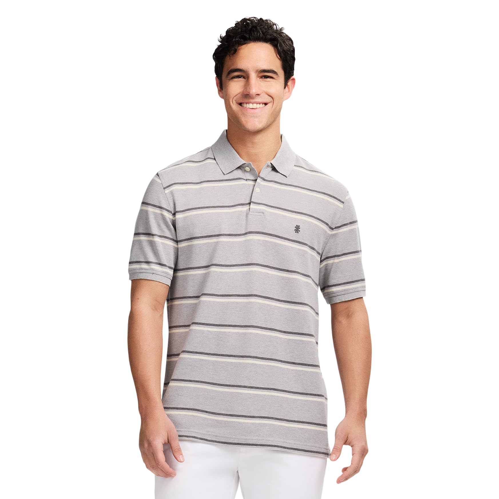 Izod Advantage Performance Short Sleeve Stripe Polo Camisa Hombre