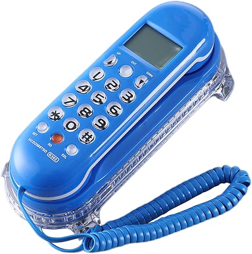 Elegante base de cristal con cable para montaje en pared Teléfono fijo B365 Teléfono fijo Pantalla LCD Llamada Funciones Redail Teléfono Extensión