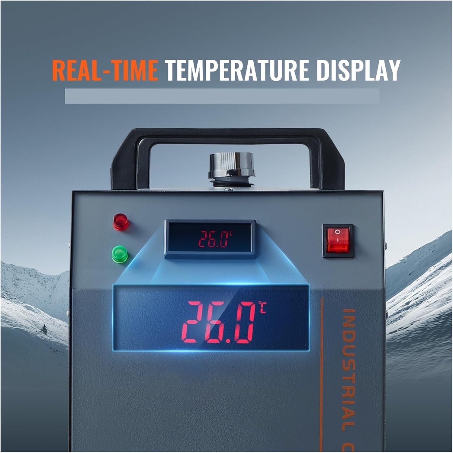 Industrial Water Chiller CW-3000(PRO) 150W Air-Cooled Water Cooler 18 L/min Max Flow Rate for Machine