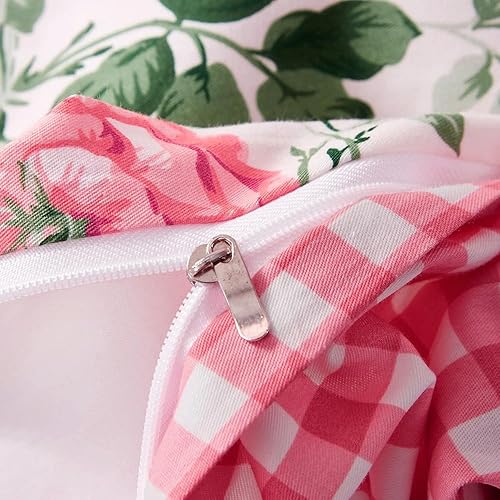 Vista 41 de Linda funda de edredón de fresa, tamaño individual XL, suave, 100% algodón, juego de ropa de cama de fresa rosa, ligero, funda de edredón para niños