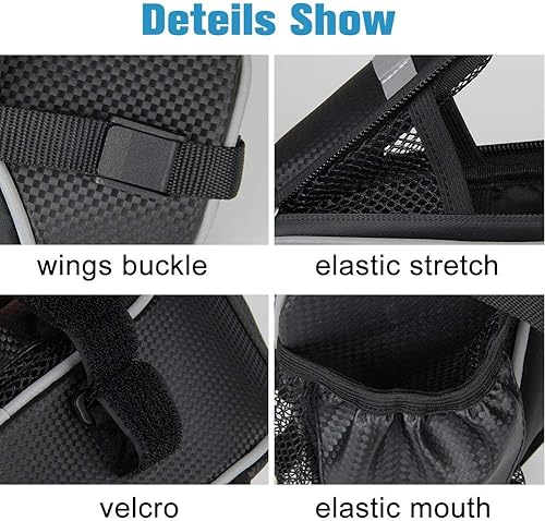 Miniatura 6 de Bolsa para botella de agua, impermeable, parte trasera debajo del asiento, bolsa doble para botella, bolsillo trasero de bicicleta con tira