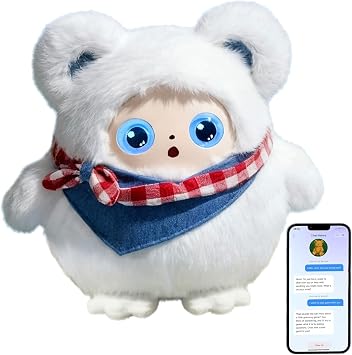 AI Interactive Plush, Multilingual Toy,Emotional/Vibration Sensing | AI-Powered, Interactive,animated LED emotional eyes,Smart long-term memory,Multilingual AI dialogue supporting 40+ languages
