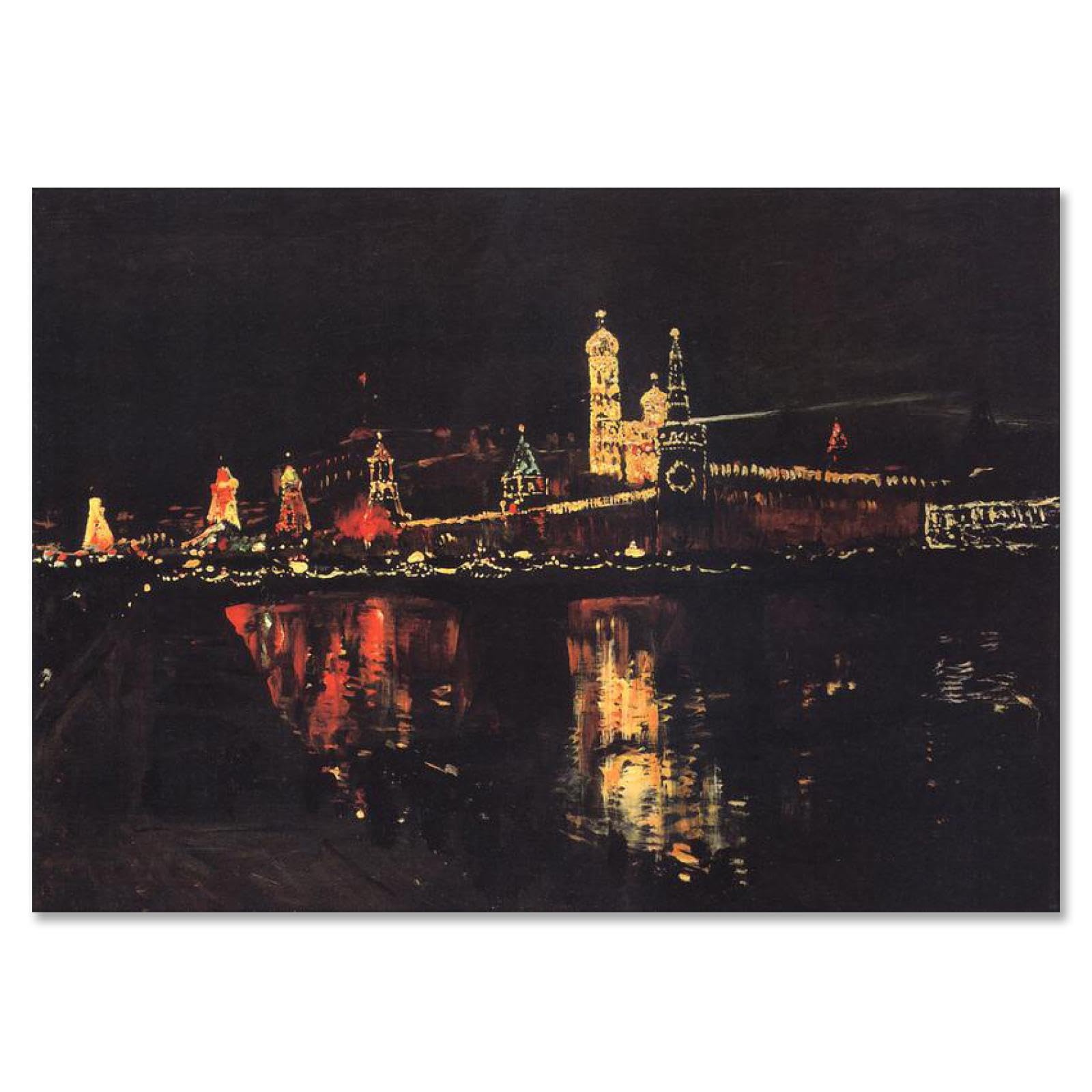 Tableau décoration murale inspiré de l'illumination de Moscou