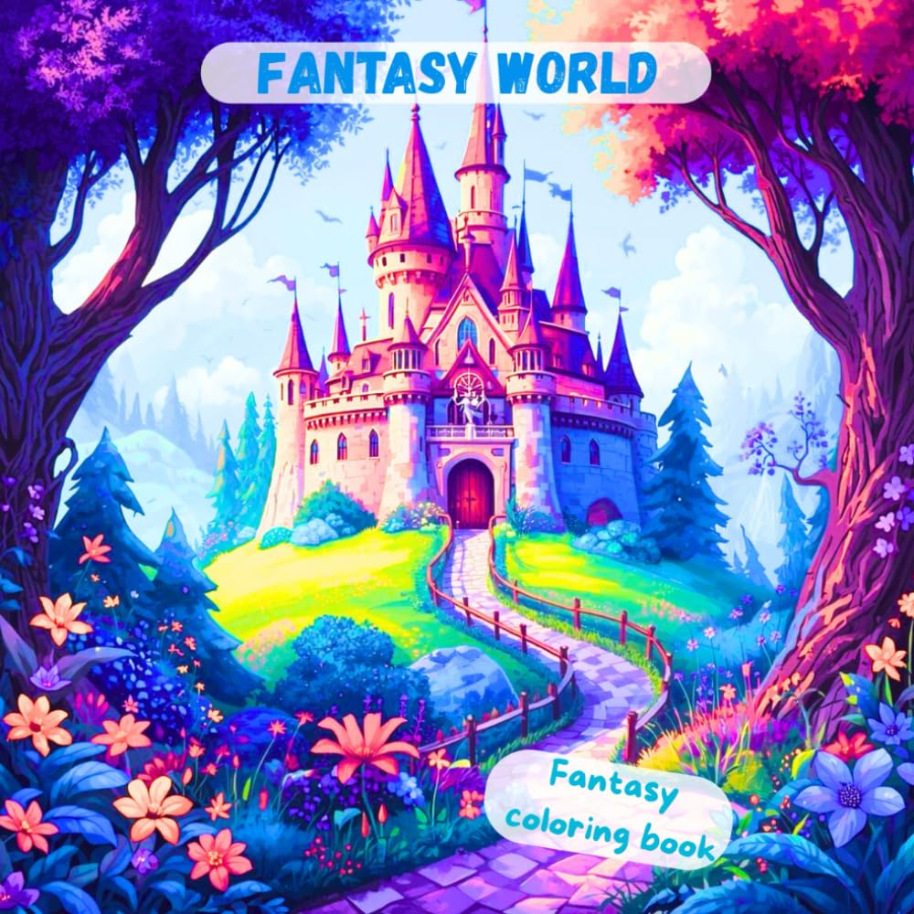 Fantasy World: Fantasy Coloring Book